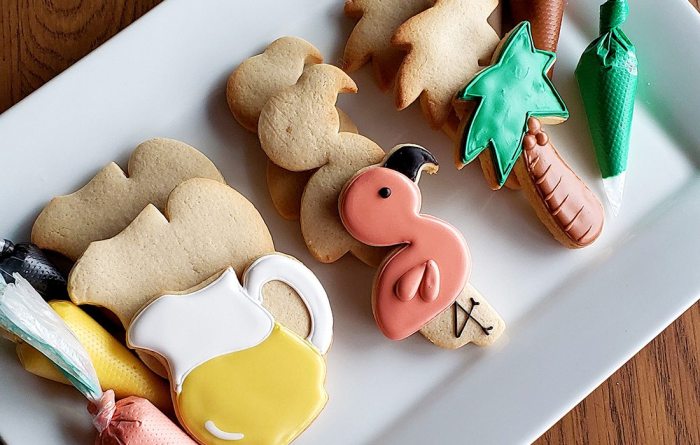 Cookie decorating kit nearby