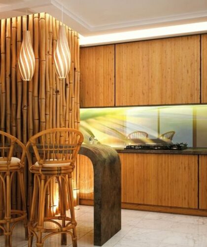 Bamboo house interior design