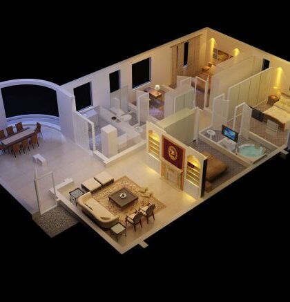 3d interior house model designer models luxurious max condo cgtrader apartment flat